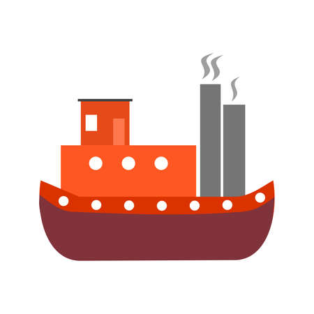 Ship, steamship, travel icon vector image. Can also be used for pirate. Suitable for use on web apps, mobile apps and print media.のイラスト素材