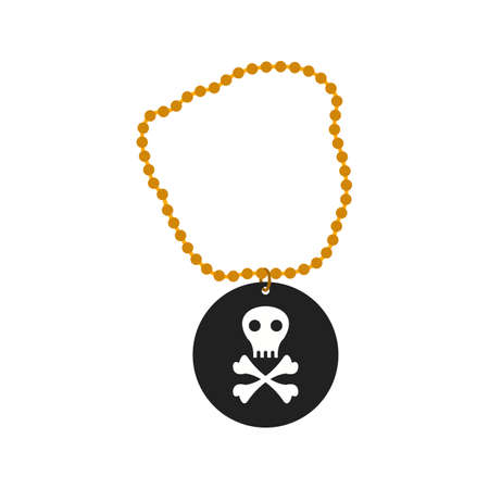 Treasure, box, necklace icon vector image. Can also be used for Pirate. Suitable for use on web apps, mobile apps and print media.のイラスト素材