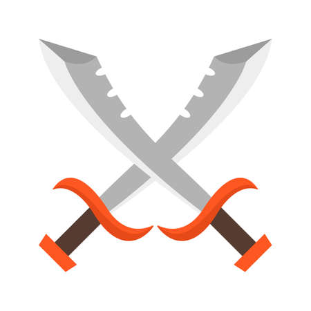 Pirate, swords, crossed icon vector image. Can also be used for Pirate. Suitable for use on web apps, mobile apps and print media.のイラスト素材