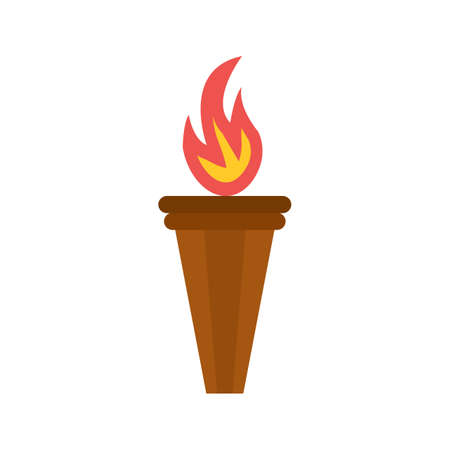 Cave, torch, flame icon vector image. Can also be used for Pirate. Suitable for use on web apps, mobile apps and print media.のイラスト素材