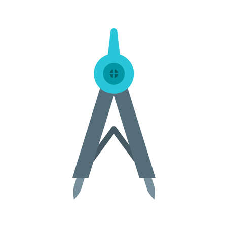 Compass, drawing, precision icon vector image. Can also be used for Hand Tools. Suitable for use on web apps, mobile apps and print mediaのイラスト素材