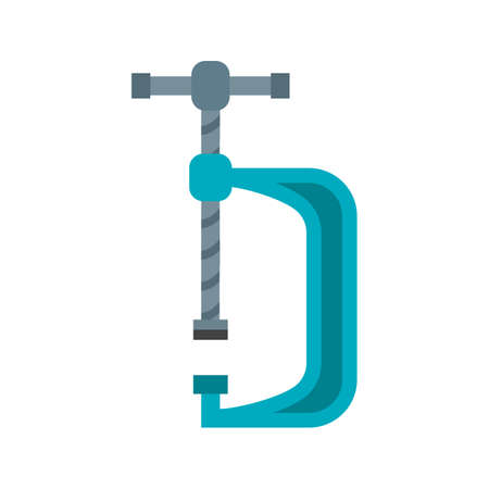 Clamp, tool, work icon vector image. Can also be used for Hand Tools. Suitable for use on web apps, mobile apps and print mediaのイラスト素材