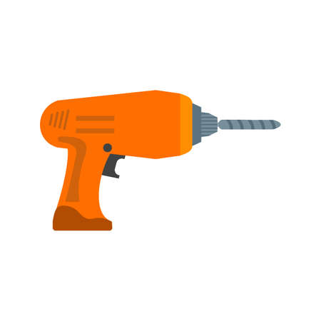 Drilling, equipment, construction icon vector image. Can also be used for Hand Tools. Suitable for mobile apps, web apps and print media.のイラスト素材