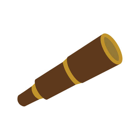 Ship, telescope, view icon vector image. Can also be used for pirate. Suitable for use on web apps, mobile apps and print media.のイラスト素材
