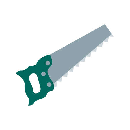 Carpenter, handsaw, saw icon vector image. Can also be used for Hand Tools. Suitable for mobile apps, web apps and print media.のイラスト素材