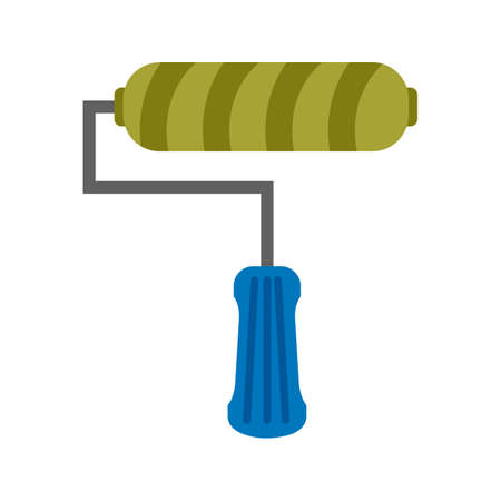 Paint, roller, brush icon vector image. Can also be used for Hand Tools. Suitable for use on web apps, mobile apps and print media.のイラスト素材