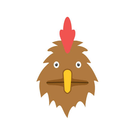 Hen Face icon Vector illustration.のイラスト素材