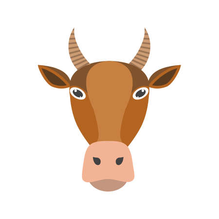 Cow icon vector image that Can also be used for Animal Faces.のイラスト素材