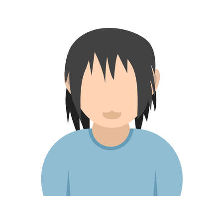 Hair, wavy, boy icon vector image. Can also be used for Avatars. Suitable for web apps, mobile apps and print media.のイラスト素材