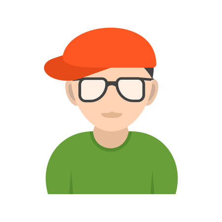 Nerd, hat, style icon vector image. Can also be used for Avatars. Suitable for mobile apps, web apps and print media.のイラスト素材