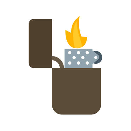 Lighter, cafe, bar icon vector image. Can also be used for Cafe and Bar. Suitable for mobile apps, web apps and print media.のイラスト素材