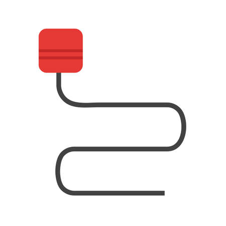 Cable, cord, wire icon  image. Can also be used for computer and hardware. Suitable for use on web apps, mobile apps and print media.のイラスト素材