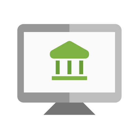 Online, e-banking, e-commerce icon  image. Can also be used for business, finance, technology, economics and accounting. Suitable for web apps, mobile apps and print media.のイラスト素材