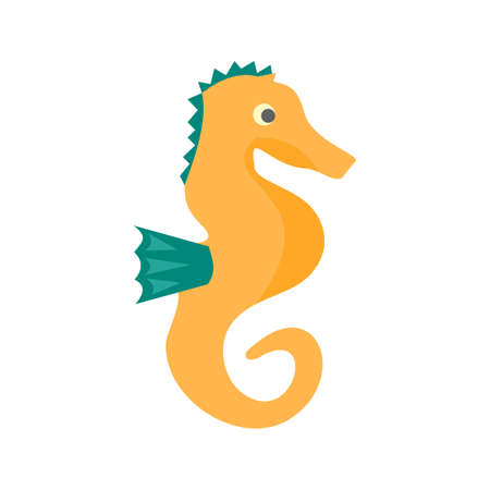 Seahorse, animal, ocean icon vector image. Can also be used for summer, recreation and fun. Suitable for use on mobile apps, web apps and print media.のイラスト素材