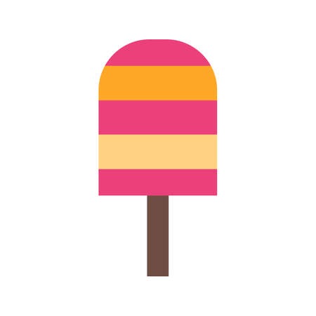 Ice lolly, sweet, tasty icon vector image. Can also be used for summer, recreation and fun. Suitable for use on mobile apps, web apps and print media.のイラスト素材