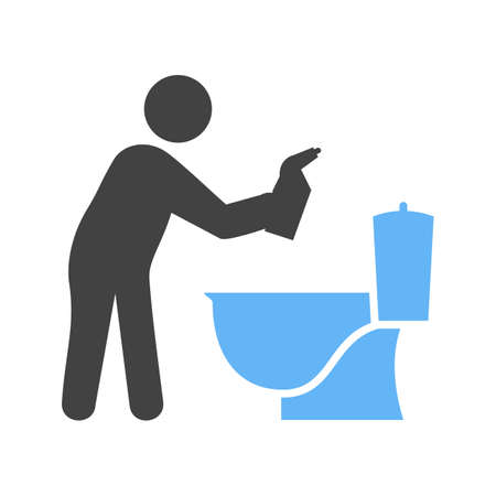 Man Cleaning Bathroomのイラスト素材