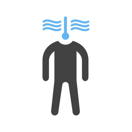 Hot tempered, angry illustration on white background.のイラスト素材