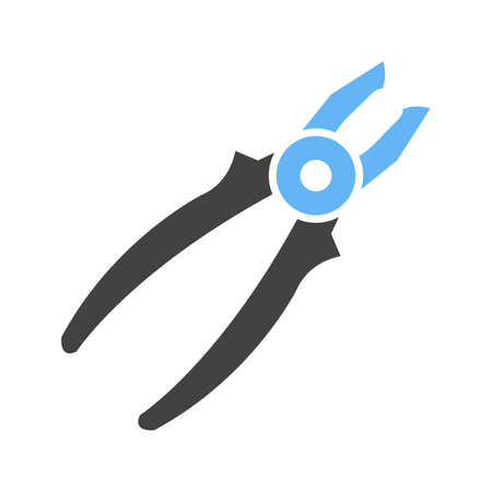 Pliers, tool, metal icon vector image. Can also be used for Hand Tools. Suitable for use on web apps, mobile apps and print media.のイラスト素材