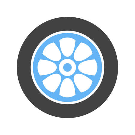 Tyre icon image. Can also be used for transport, transportation and travel. Suitable for mobile apps, web apps and print media.のイラスト素材