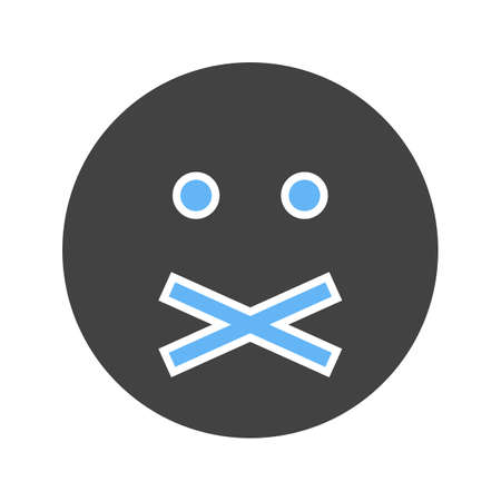 Round, communication, sound icon vector image. Can also be used for emotions and smileys. Suitable for mobile apps, web apps and print media.のイラスト素材