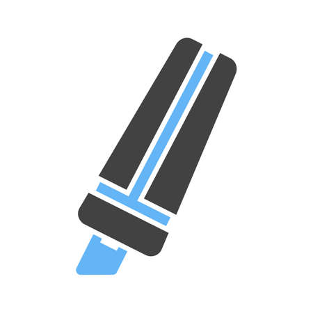 Marker, hand, highlighter on white background, vector illustration.のイラスト素材