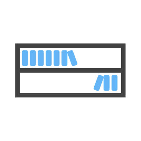 shelf with books Vector illustration isolated on white background.のイラスト素材