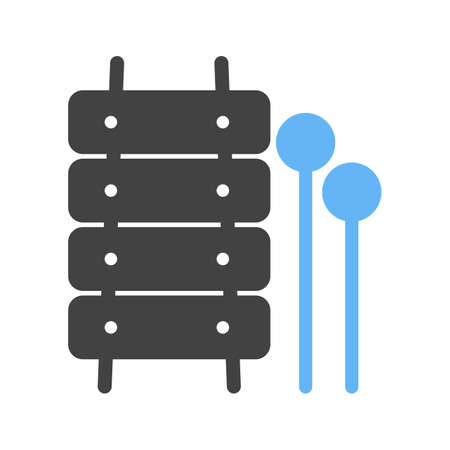 Toy, wood, xylophone icon vector image.Can also be used for toy and games. Suitable for mobile apps, web apps and print media.のイラスト素材