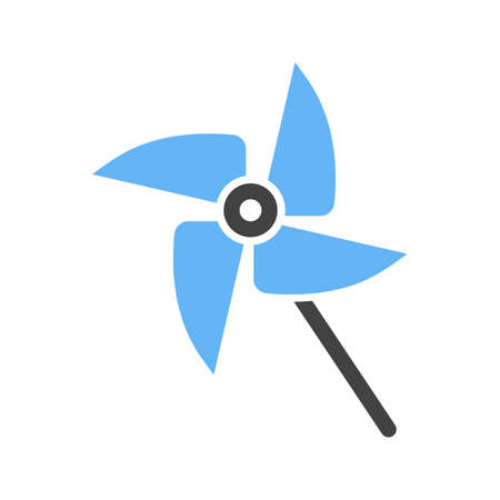 propeller toy or pinwheel icon Vector illustration isolated on white background.のイラスト素材