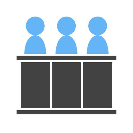 three person panel Vector illustration isolated on white background.のイラスト素材