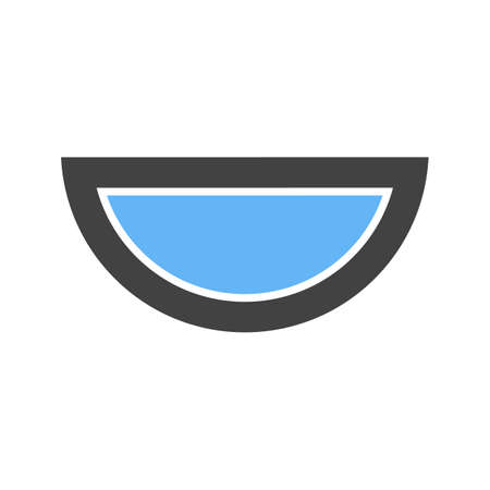 half circle or semicircle  Vector illustration isolated on white background.のイラスト素材