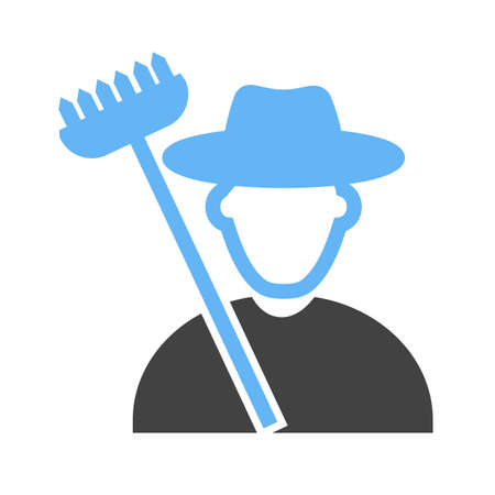Farmer, agriculture icon vector image. Can also be used for activities. Suitable for use on web apps, mobile apps and print media.のイラスト素材
