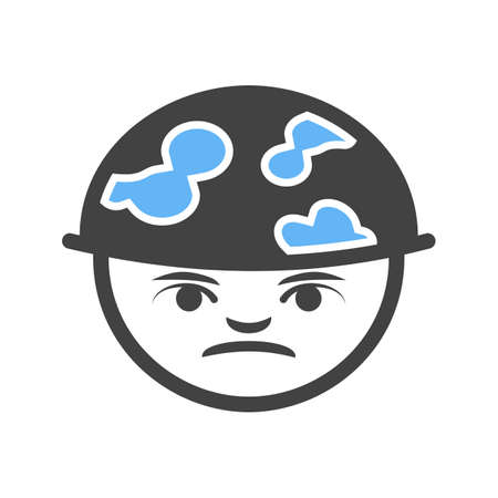 Soldier icon for  print media.のイラスト素材