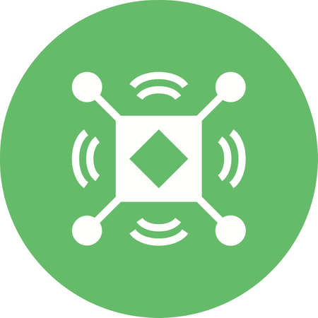 Sensors, cyber concept iconのイラスト素材