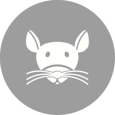 Mouse face icon illustrationのイラスト素材