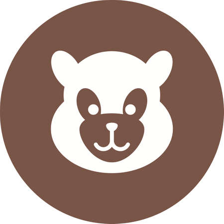 Panda face icon illustrationのイラスト素材