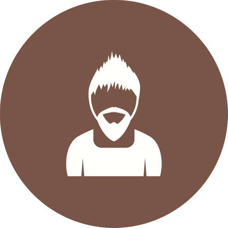 Man in Punk Hairstyleのイラスト素材