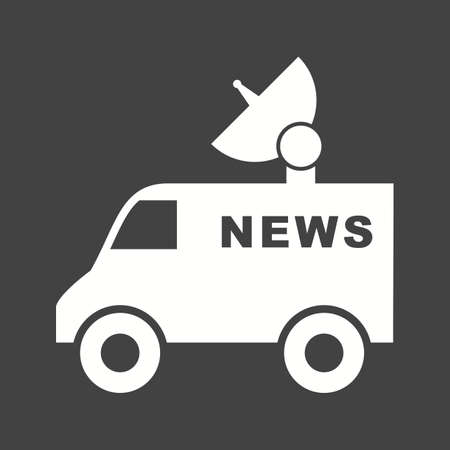News Van icon vector illustrationのイラスト素材