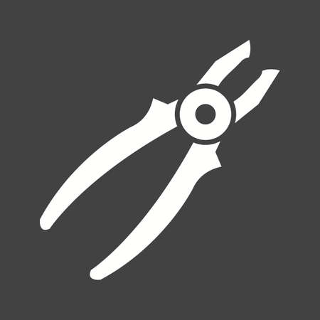 Pliers, tool, metal icon vector image. Can also be used for Hand Tools. Suitable for use on web apps, mobile apps and print media.のイラスト素材