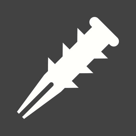 Dyupel tool carpentry Icon isolated on black background. Vector illustration.のイラスト素材