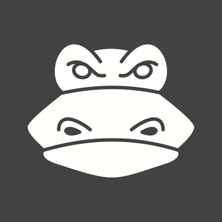 Crocodile Face iconのイラスト素材