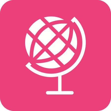 Globe, earth, planet vector illustration on plain backgroundのイラスト素材