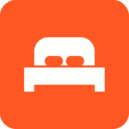 Bed, mattress, bedroom vector illustration on plain backgroundのイラスト素材