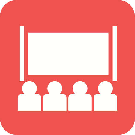 Cinema, movie, theater vector illustration on plain backgroundのイラスト素材