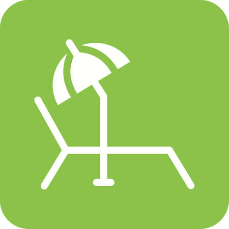 Sunbathing Chair icon Vector illustration isolated on background.のイラスト素材
