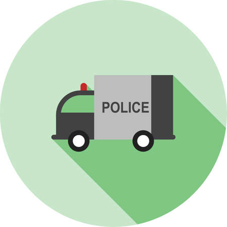 Police van icon.のイラスト素材