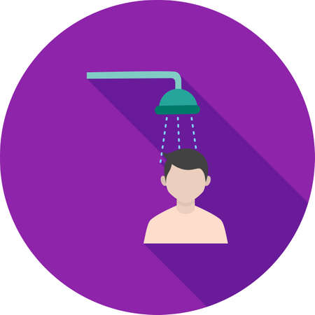 Taking Shower Iconのイラスト素材