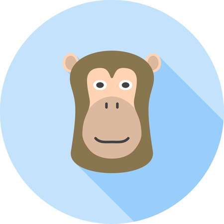 Baboon face icon.のイラスト素材
