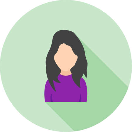 Girl with Long Hairのイラスト素材