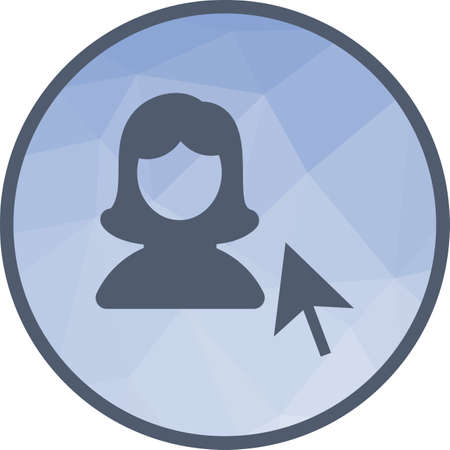 User, female, profile icon vector image. Can also be used for user interface. Suitable for mobile apps, web apps and print media.のイラスト素材