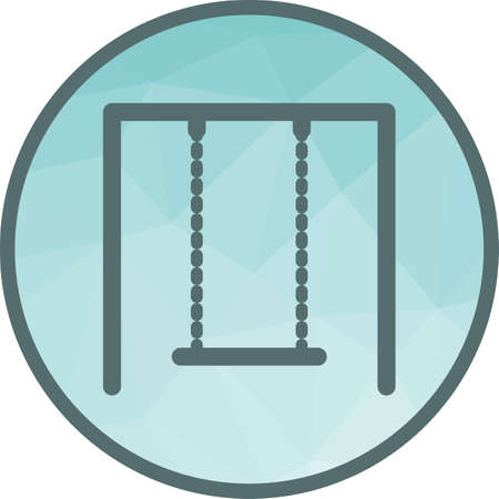 Swing, playground, child icon vector image. Can also be used for town. Suitable for use on web apps, mobile apps and print media.のイラスト素材